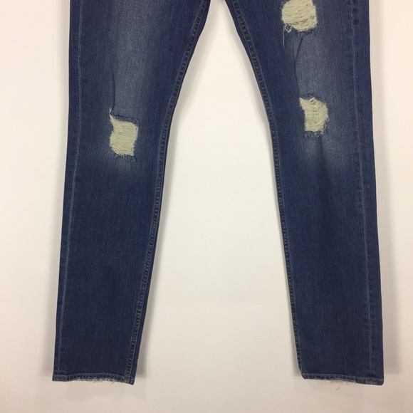 7 for all Mankind Paxtyn Distressed Skinny Jeans - Picture 3 of 7